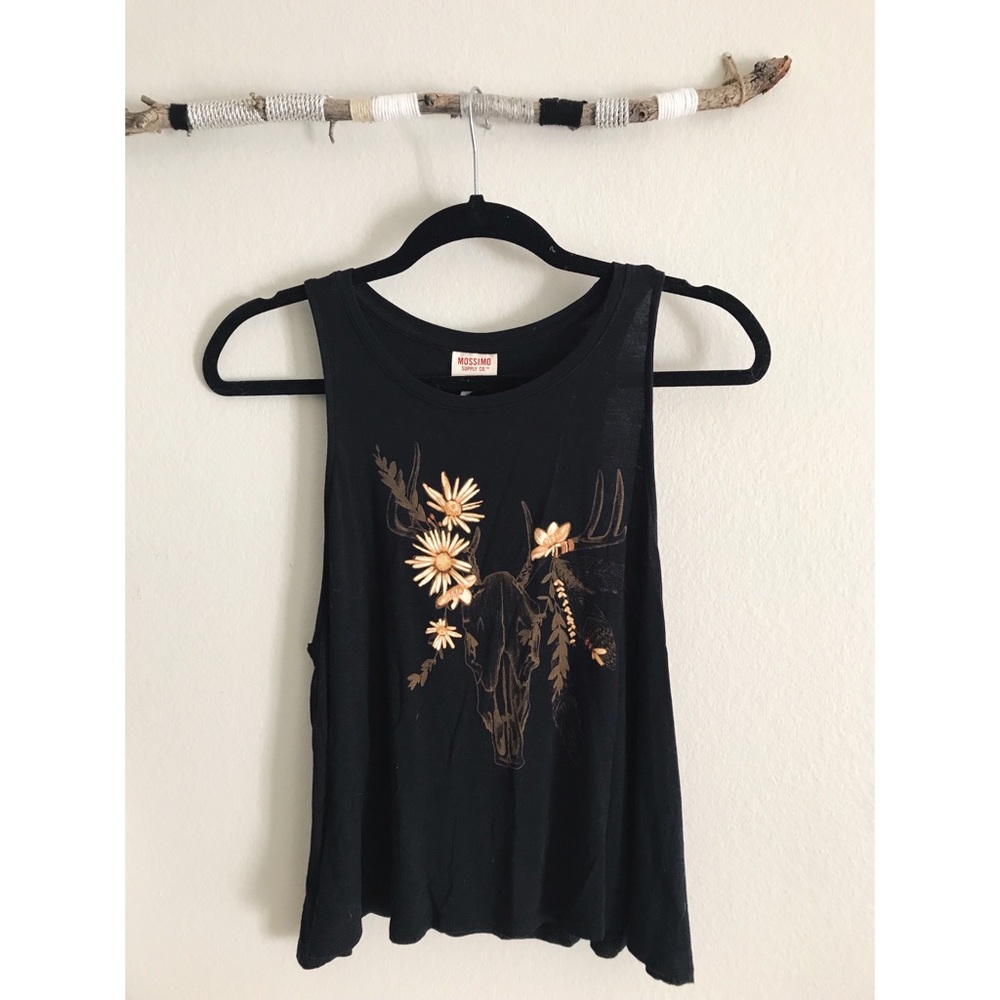 Boho Skull and Flower Tank